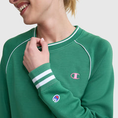 Champion Tennis Court Raglan Crewneck - Verdant Green