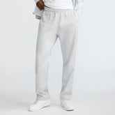 Champion Powerblend Sweatpants, Open Hem - Platinum Silver Heather