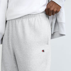 Champion Powerblend Sweatpants, Open Hem - Platinum Silver Heather