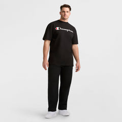Champion Powerblend Sweatpants, Open Hem - Big & Tall - Black