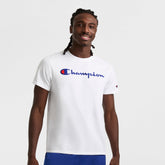 Champion Classic Graphic T-Shirt, Script Logo - Bright White