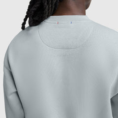Champion Powerblend Crewneck Sweatshirt, Tonal Script Logo - Quarry