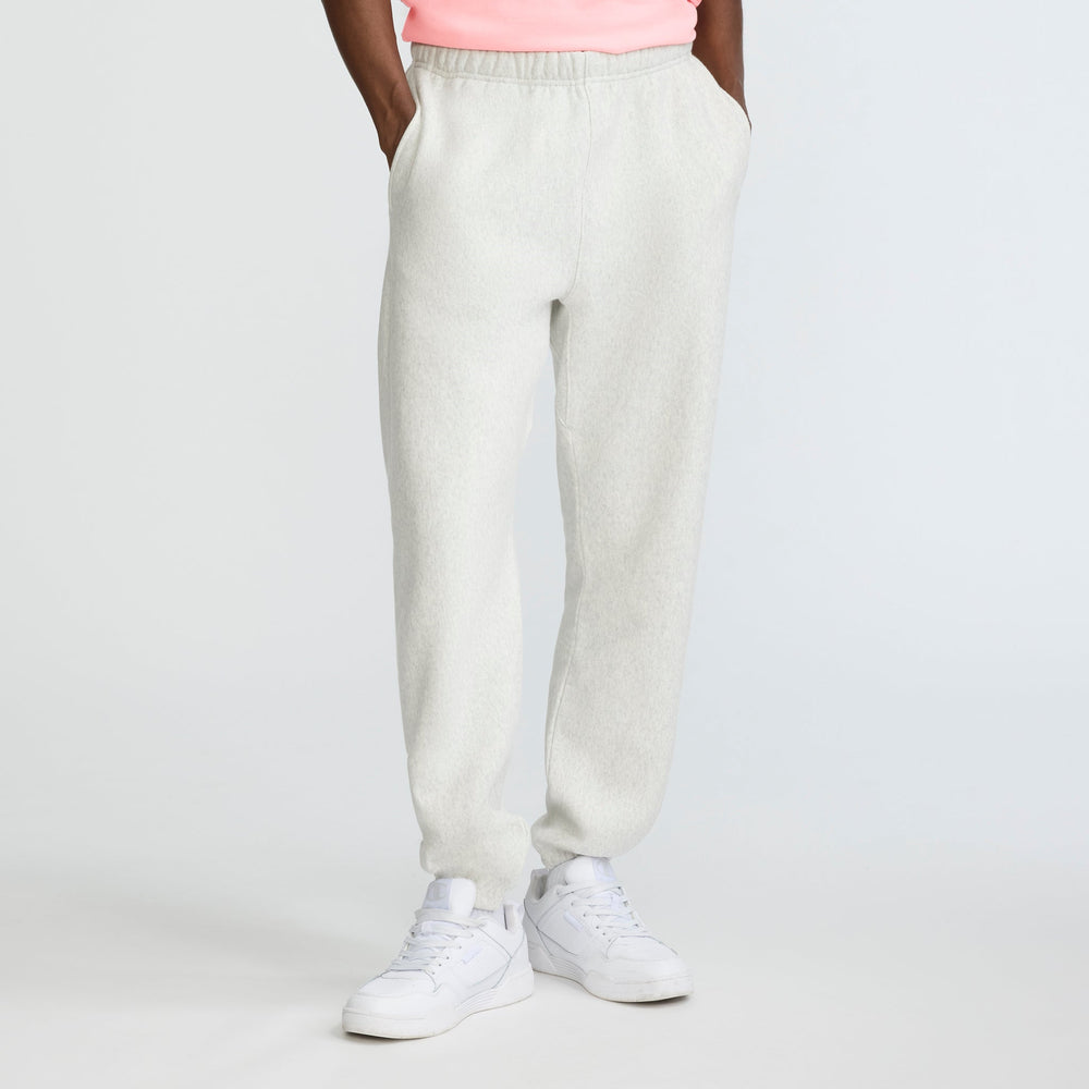 Champion Reverse Weave Small Logo Cinched Sweatpants - Platinum Silver Heather