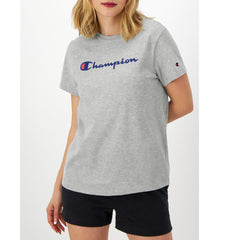 Champion Classic T-Shirt, Script Logo - Oxford Grey Heather