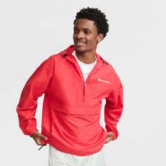Champion Stadium Packable Jacket, Script Logo - Tango Red