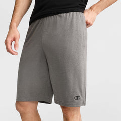 Champion 9" Lightweight Lounge Shorts, C Patch Logo - Granite Heather