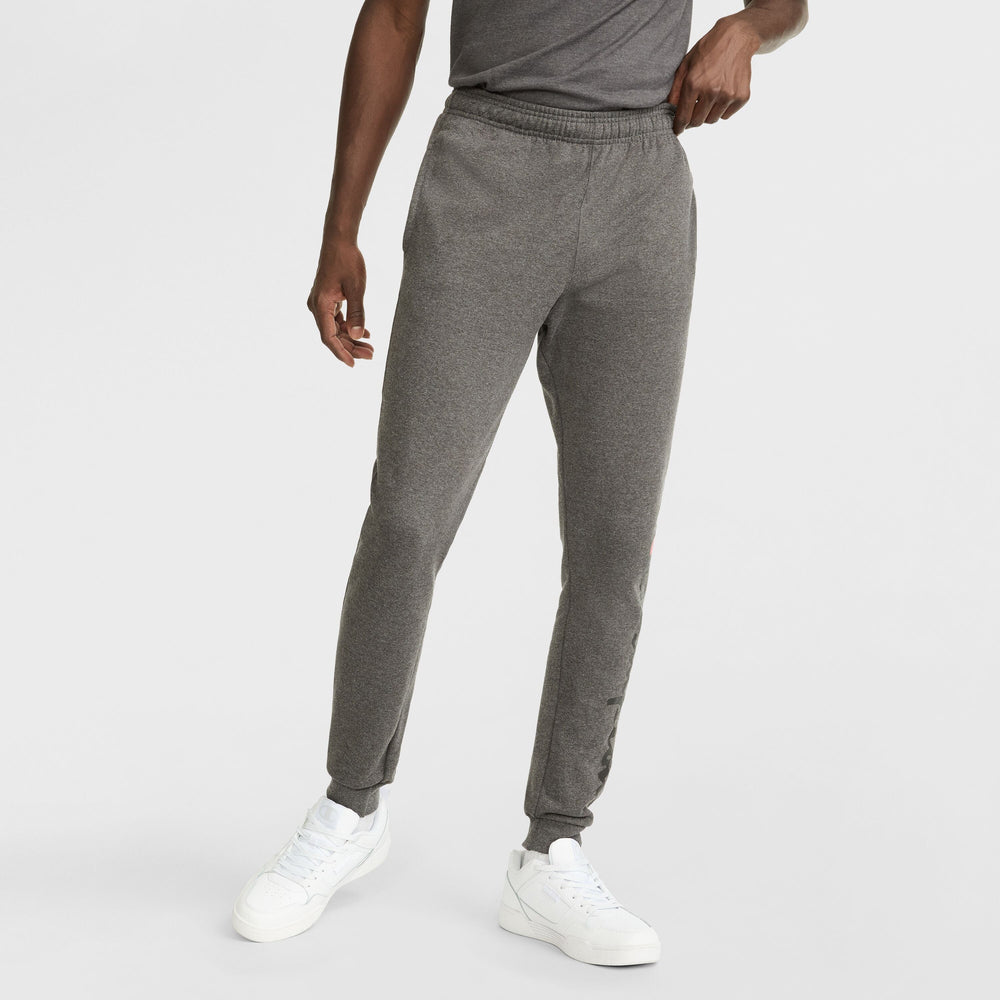 Champion Powerblend Joggers, Script Logo - Granite Grey Heather