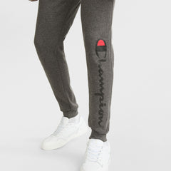 Champion Powerblend Joggers, Script Logo - Granite Grey Heather