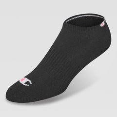 Champion 6Pk Women's Cushion Low Cut - Black Toe Logo