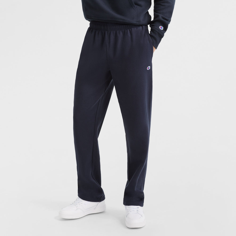 Champion Powerblend Sweatpants, Open Hem - Deep Navy