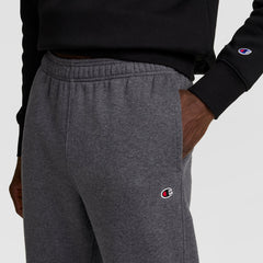 Champion Powerblend Sweatpants, Open Hem - Granite Heather