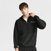Champion Stadium Packable Jacket, Script Logo - Black