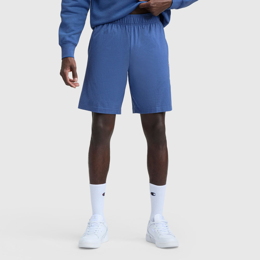 Champion 9" Lightweight Lounge Shorts, C Patch Logo - Coastal Fjord