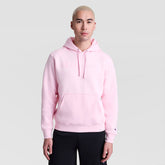 Champion Powerblend Hoodie, Tonal Script Logo - Rose Shadow