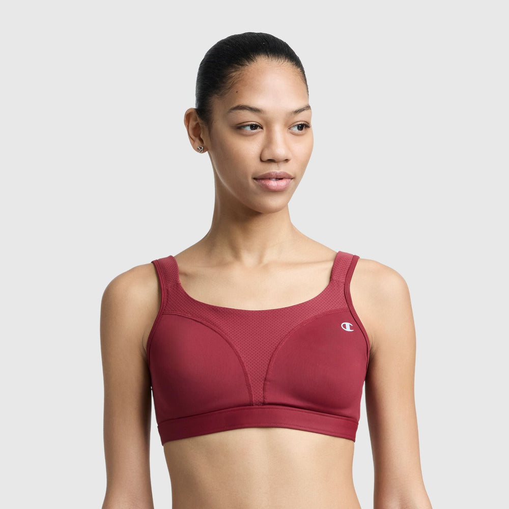 Champion Spot Comfort High-Impact Sports Bra - Pomegranate