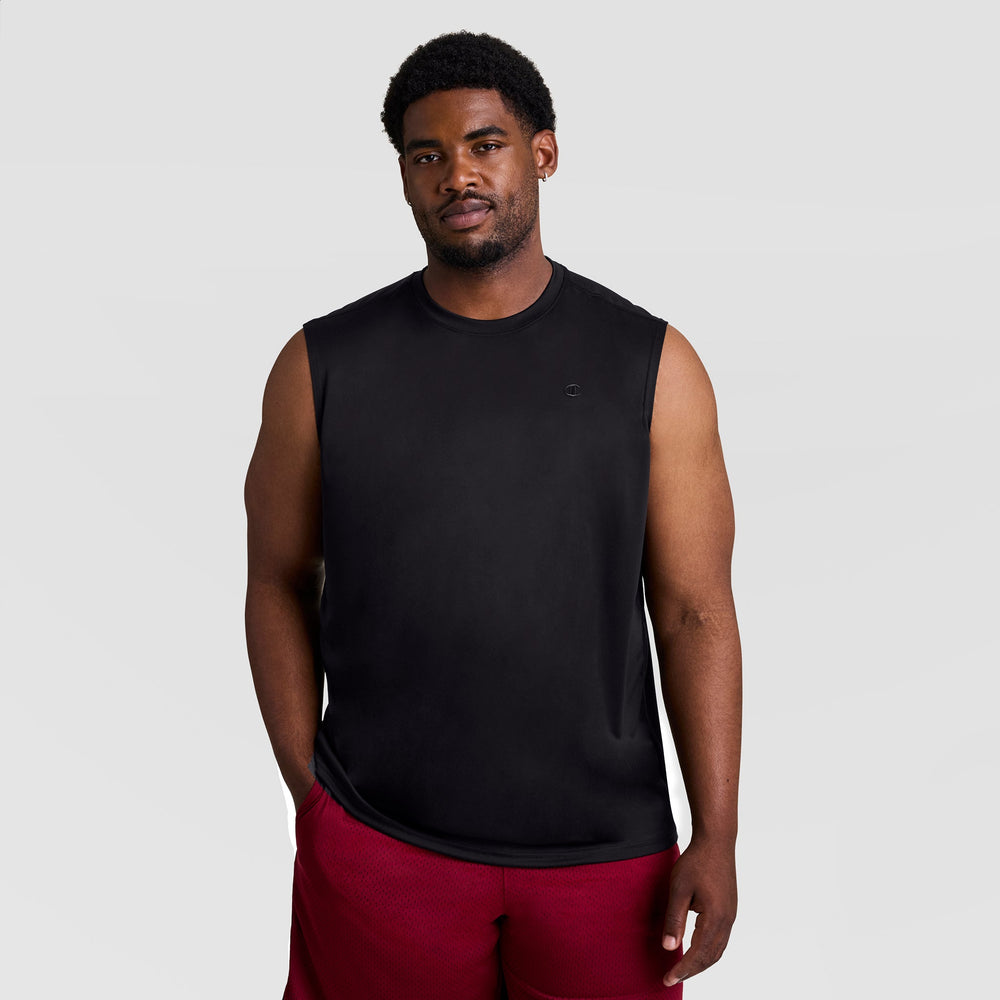 Champion Sport Muscle Tank, Reflective C Logo - Big & Tall - Black