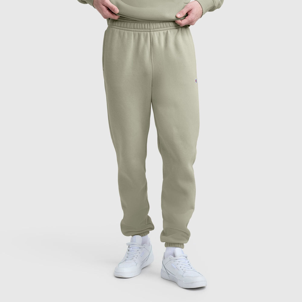 Champion Powerblend Sweatpants, Cinched Bottom - Abbey Stone