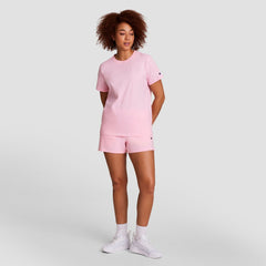 Champion Classic T-Shirt, Tonal Left Chest Script - Rose Shadow