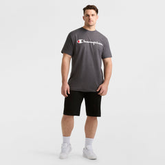 Champion Classic Graphic T-Shirt, Script Logo - Big & Tall - Granite Heather