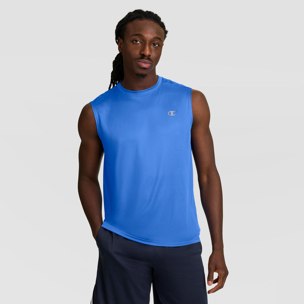 Champion Sport Muscle Tank, Reflective C Logo - Nebulas Blue