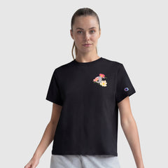 Champion Floral Mesh "C" Graphic T-Shirt - Black