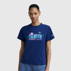 Champion Summer League Graphic T-Shirt - Blue Depth