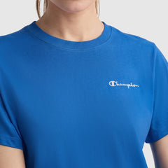 Champion Classic T-Shirt, Tonal Left Chest Script - Nebulas Blue