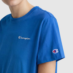Champion Classic T-Shirt, Tonal Left Chest Script - Nebulas Blue