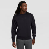 Champion Powerblend Crewneck Sweatshirt, Tonal Script Logo - Black