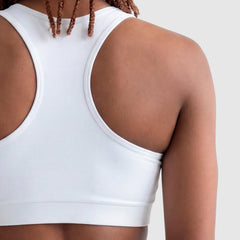 Champion Sports Bra, Script Logo - Bright White