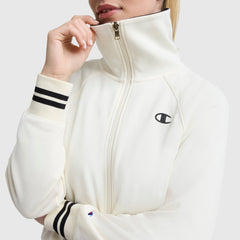 Champion Pitcher Full-Zip Mockneck Top - Unbleached Cotton