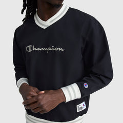 Champion Gridiron V-Neck Pullover - Black