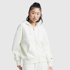 Champion Powerblend Fleece Zip-Up Hoodie - Unbleached Cotton