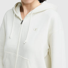 Champion Powerblend Fleece Zip-Up Hoodie - Unbleached Cotton