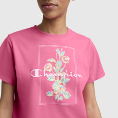 Champion Painted Bouquet Graphic T-Shirt - Pink Cosmos