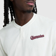 Champion Modern Retro Coaches Henley - Unbleached Cotton