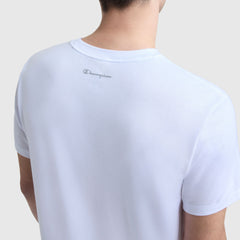 Champion Sport Crewneck T-Shirt, Script Logo - Bright White