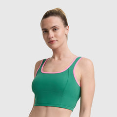 Champion Courtside Seamed Bra Top - Verdant Green