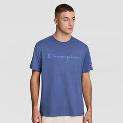Champion Classic Graphic T-Shirt, Tonal Script Logo - Coastal Fjord