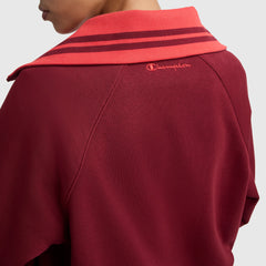 Champion Pitcher Full-Zip Mockneck Top - Pomegranate