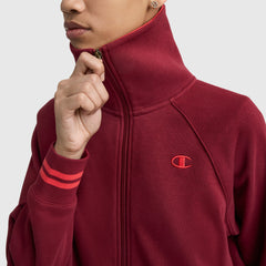 Champion Pitcher Full-Zip Mockneck Top - Pomegranate