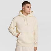 Champion Powerblend Hoodie, Tonal Script Logo - Unbleached Cotton