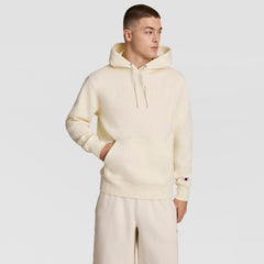 Champion Powerblend Hoodie, Tonal Script Logo - Unbleached Cotton