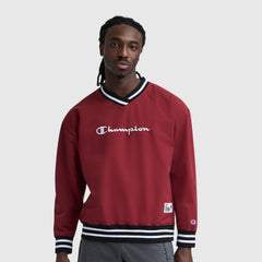 Champion Gridiron V-Neck Pullover - Pomegranate