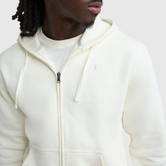 Champion Powerblend Full-Zip Hoodie - Unbleached Cotton