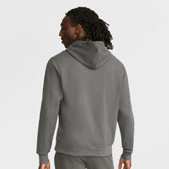Champion Powerblend Hoodie, Full Script Logo - Granite Heather