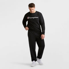 Champion Powerblend Sweatpants, Cinched Hem - Big & Tall - Black