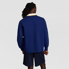 Champion Gridiron Long Sleeve Rugby, Script Logo - Blue Depth