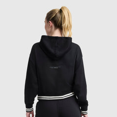 Champion Tackle Lace Front Hoodie, Tonal Embroidered C Logo - Black