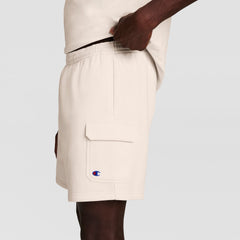 Champion 8" Fleece Cargo Short - Unbleached Cotton